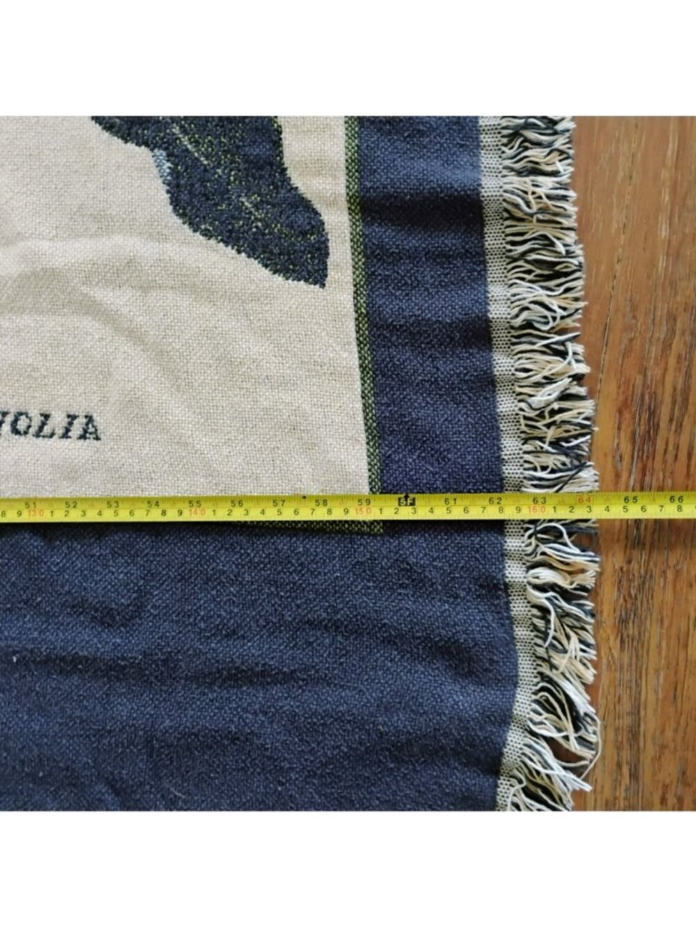 Vintage Williamsburg Goodwin Weavers Tapestry Throw Blanket, Magnolia Flowers - Picture 4 of 8